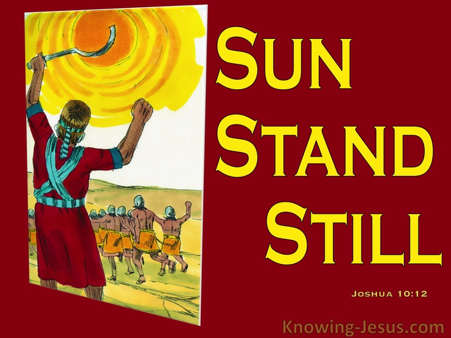 Joshua 10:12 Joshua Said Sun Stand Still (red)